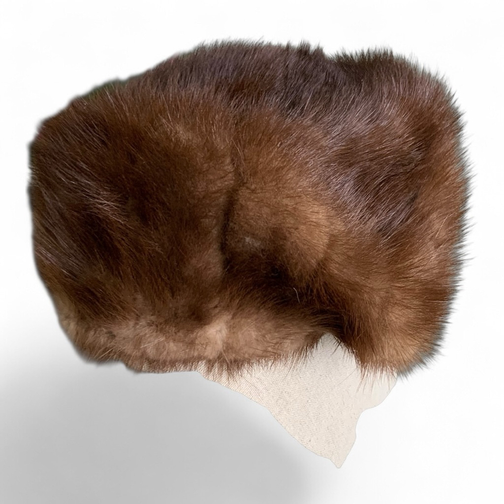 Brown Fur Hat One Size